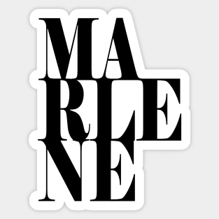 Marlene Girls Name Bold Font Sticker